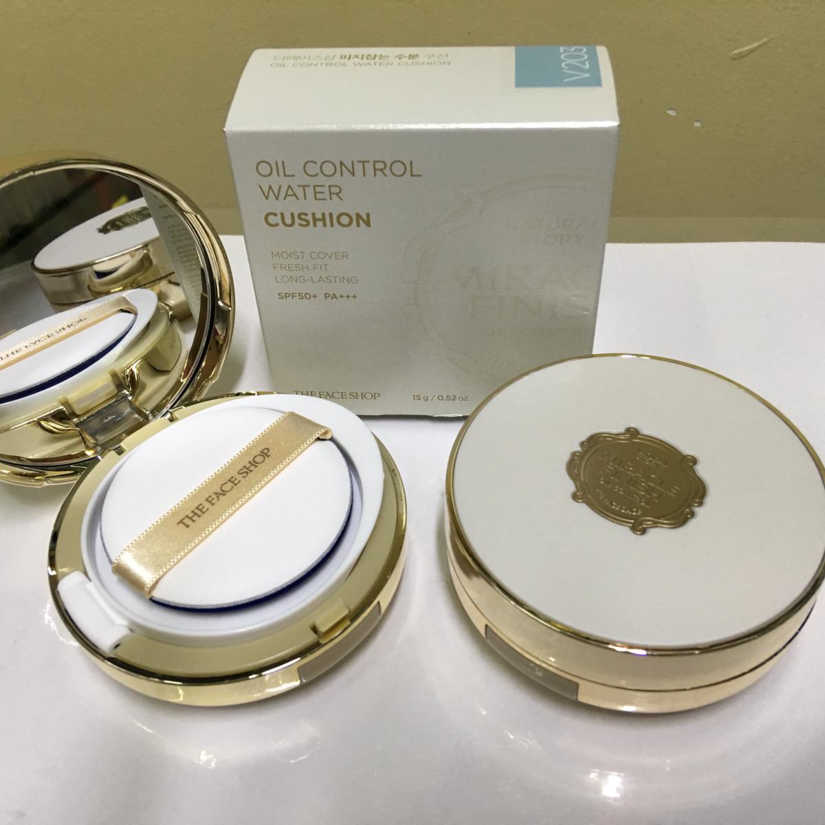 Phấn nước the face shop oil control water cushion spf50+/pa+++ - v203