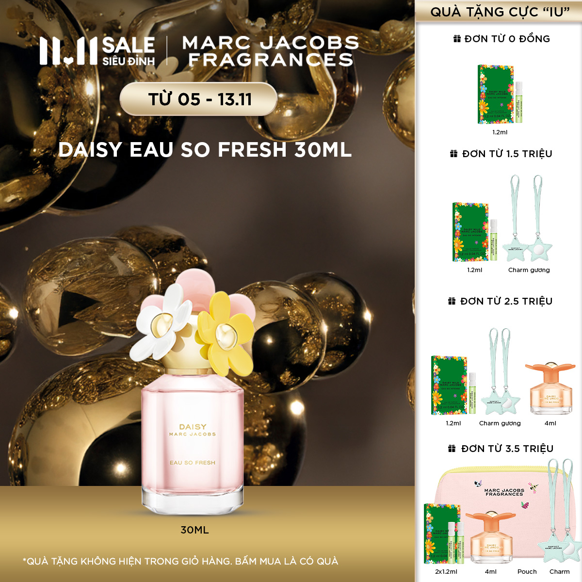 Nước hoa Nữ Marc Jacobs DAISY Eau so Fresh EDT 30ml