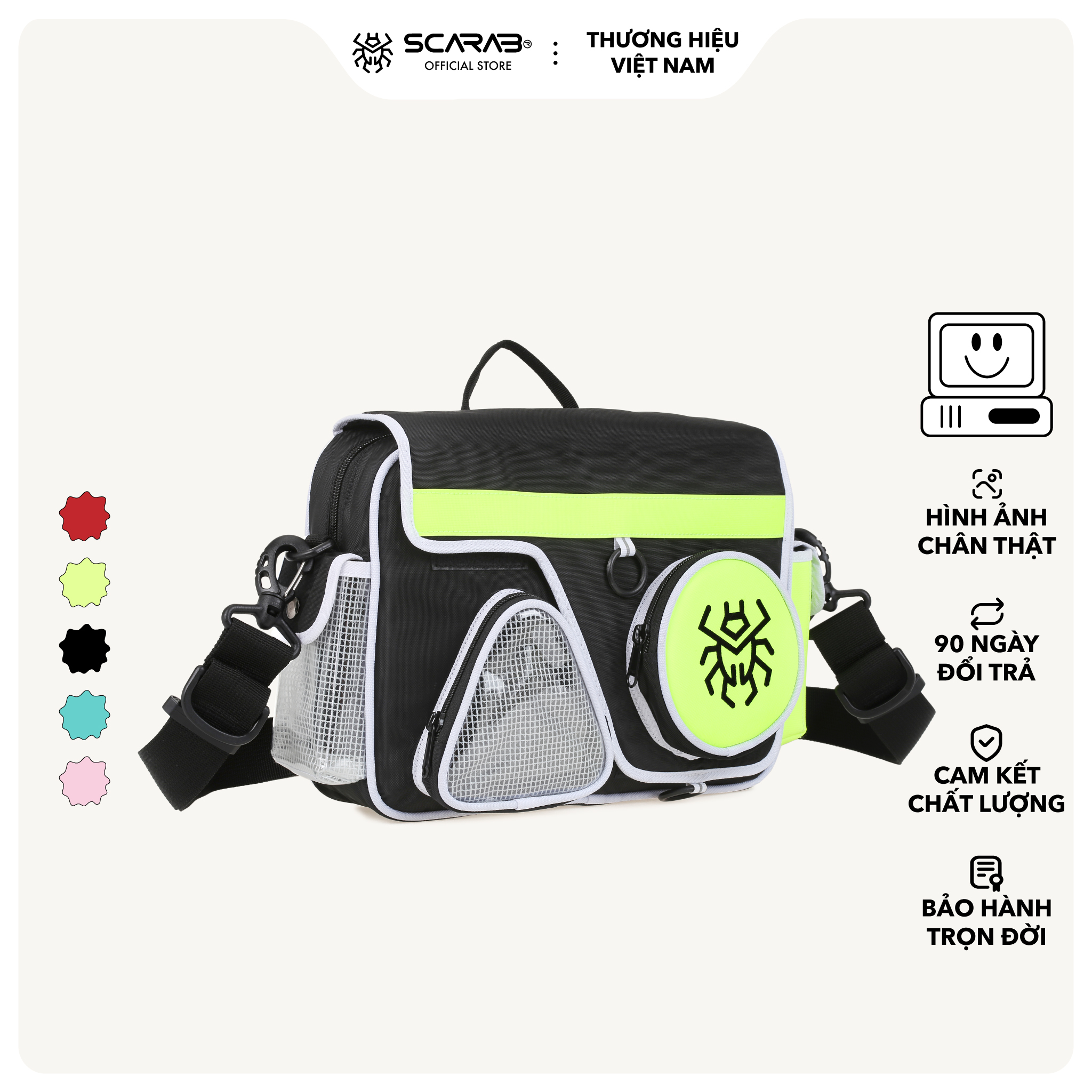 Túi đeo vai scarab - solid™ messenger bag unisex streetwear