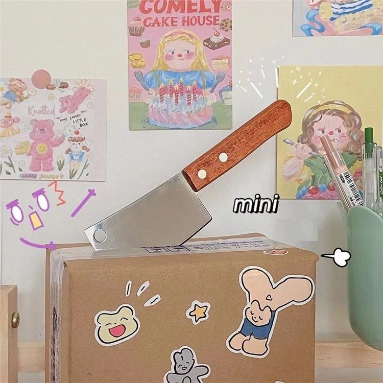 Dao mini unbox cắt bánh ngọt decor trang trí, unboxing kiểu dáng cute