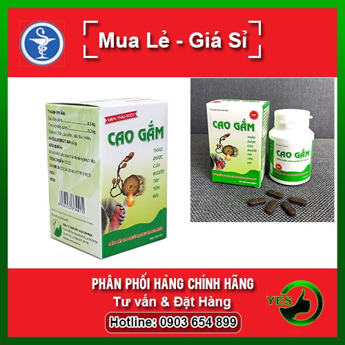 [HCM]Viên uống Cao gắm hộp 60 viên - Dành cho người bị gout và khớp