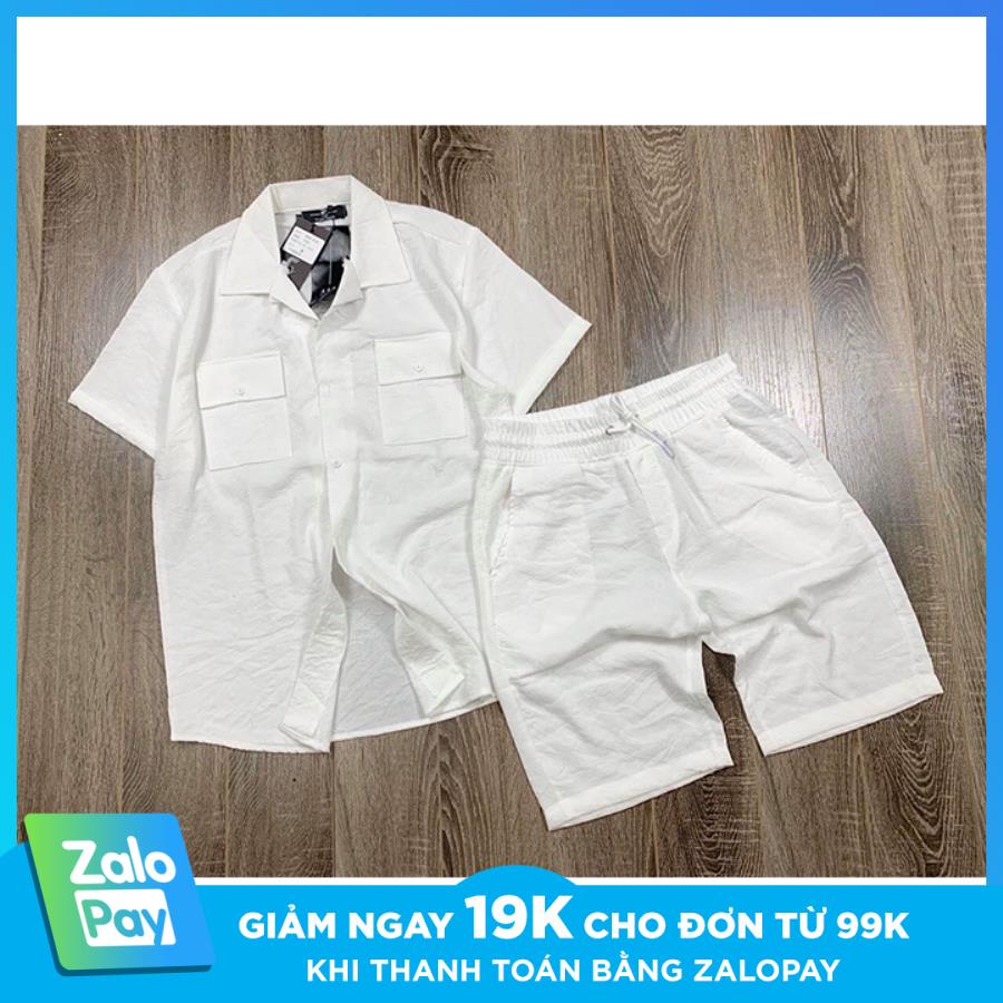 Đồ bộ cộc tay chất đũi trơn màu, bộ đồ sơ mi cộc tay chất đũi thái cao cấp