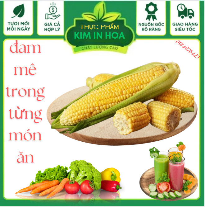 Bắp mỹ trái to hạt đều ngọt ngon dùng luộc xào