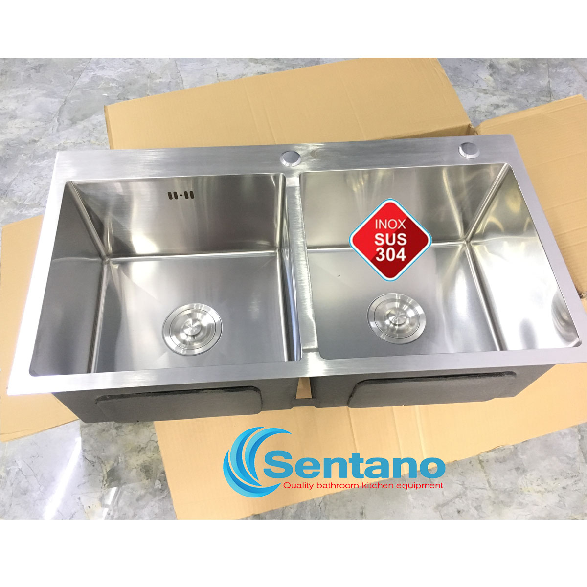 [HOÀN TIỀN][GIÁ HỦY DIỆT] Chậu rửa chén đúc liền khối inox 304( 8245 CÂN) tặng bộ xả chống hôi  bình xà bông và khay đa năng