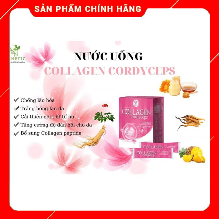 Nước uống Collagen Cordyceps giúp da đàn hồi, căng mịn, xóa nhăn ngăn ngừa lão hóa