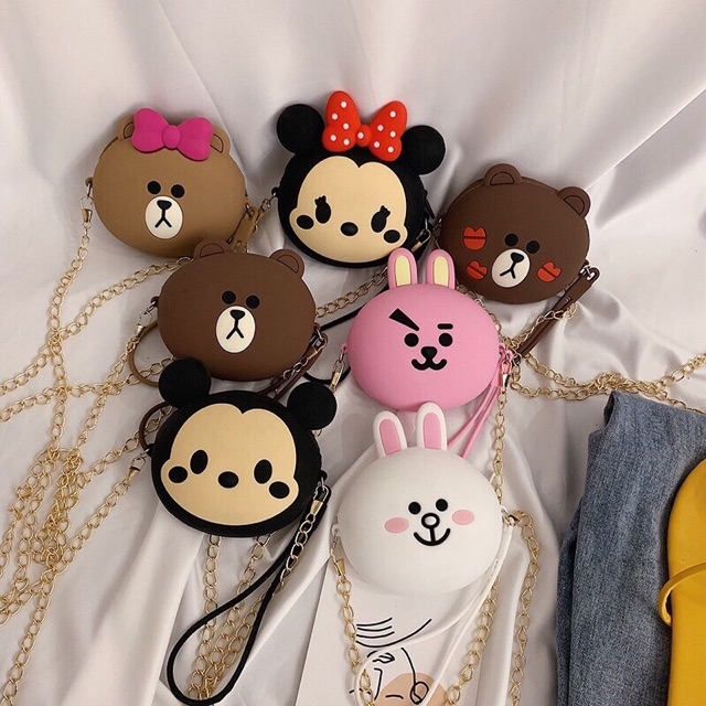 [HCM]TÚI ĐEO CHÉO SILICON ICON LINE - MINI SIZE