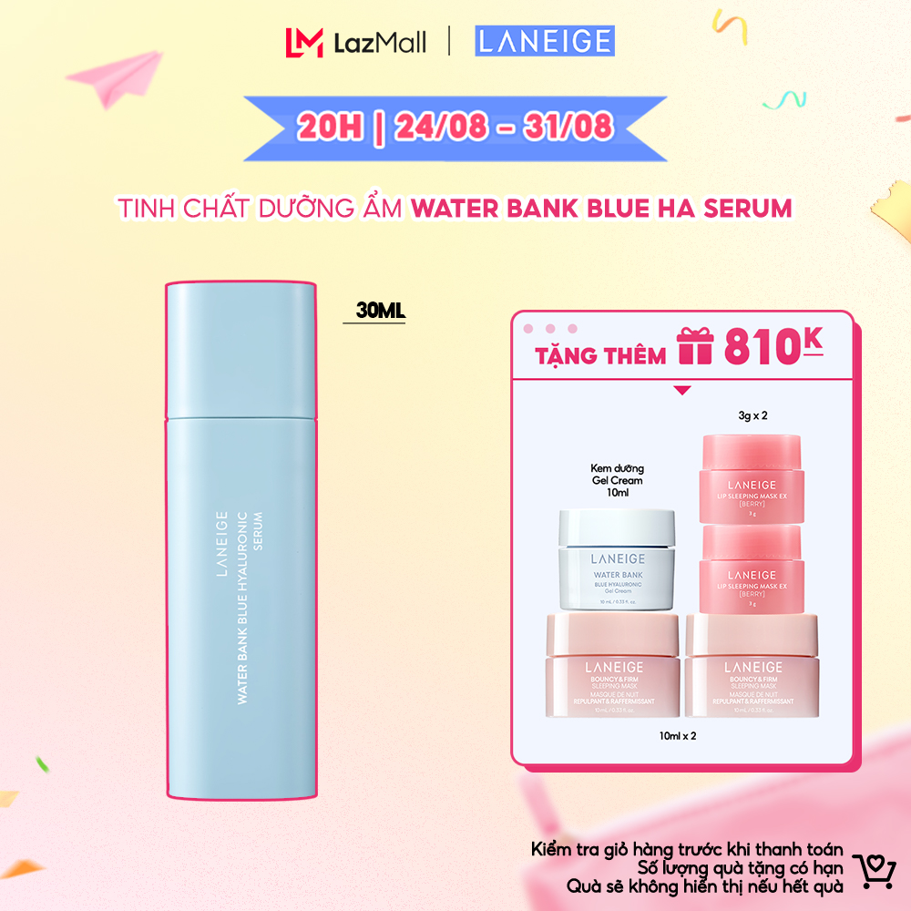 Tinh chất dưỡng ẩm sâu laneige water bank blue ha serum 30ml phục hồi căng bóng da vượt trội