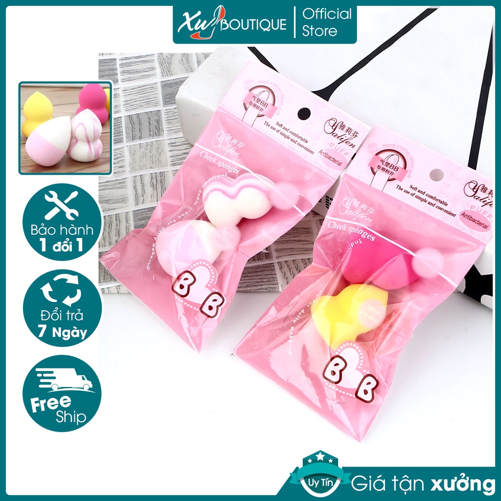 Bộ 2 Bông Tán Kem Nền Mini, (Tán Nền Khóe Mắt, Cánh Mũi....)