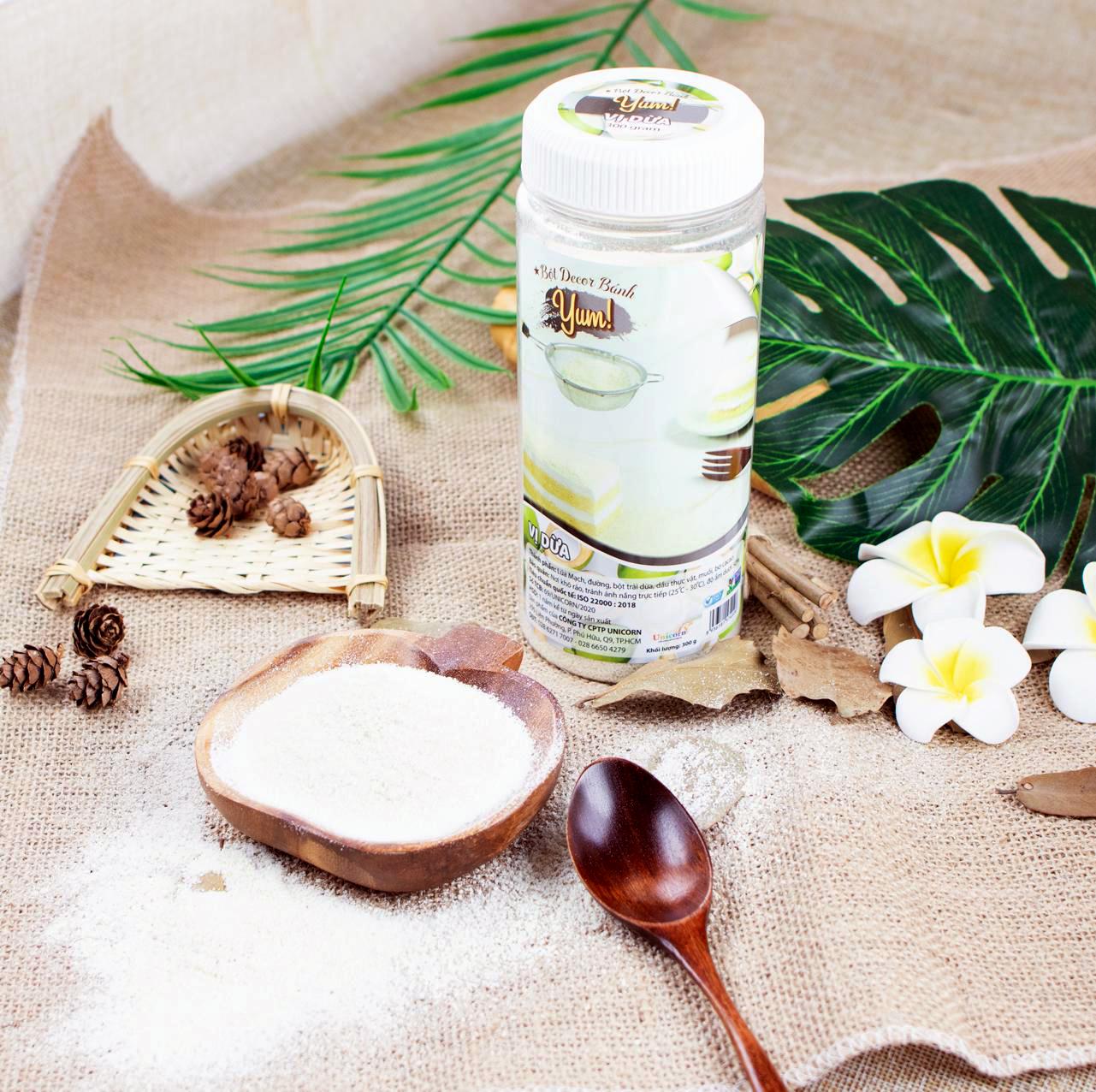 Bột rắc vị DỪA -nguyên liệu trang trí bánh kem- Đồng Tiến Việt Nam