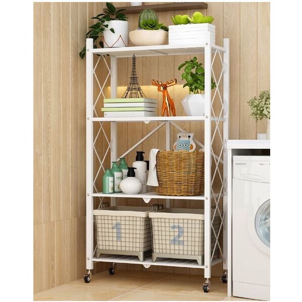 Kệ hợp kim nhập khẩu. Kệ bếp di động. Giá bếp gấp gọn. Giá để đồ thông minh. Giá bếp nhập khẩu. Giá để đồ gia dụng (4 tầng) gấp gọn