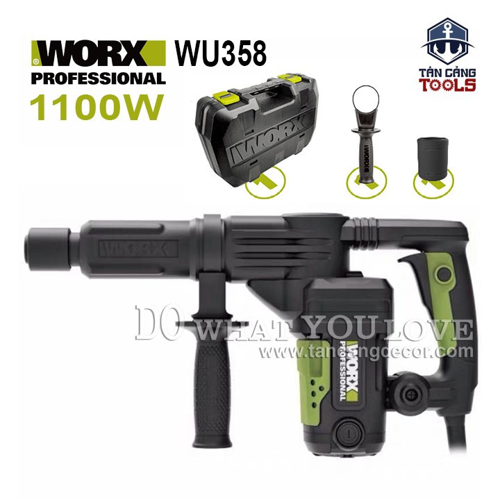 Máy đục bê tông 1100w worx wu358