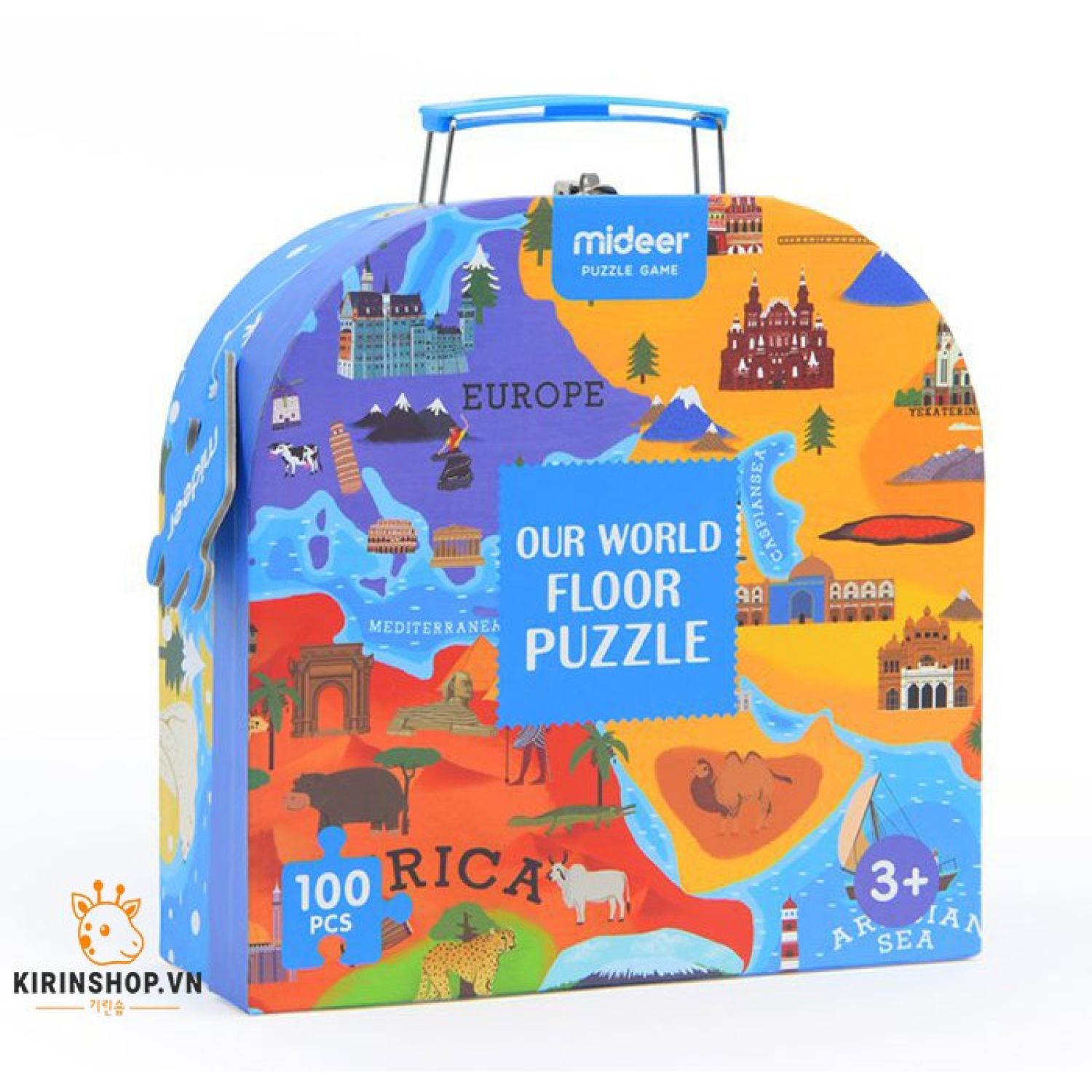 Vali xếp hình Our world Floor Puzzle - Mideer