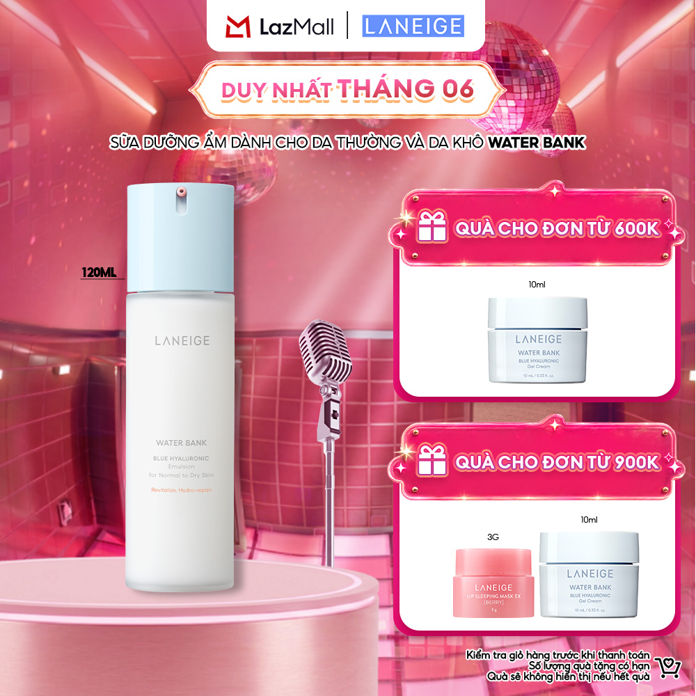 Sữa Dưỡng Ẩm Cho Da Thường Da Khô Laneige Water Bank Blue HA Emulsion Dry 120ML