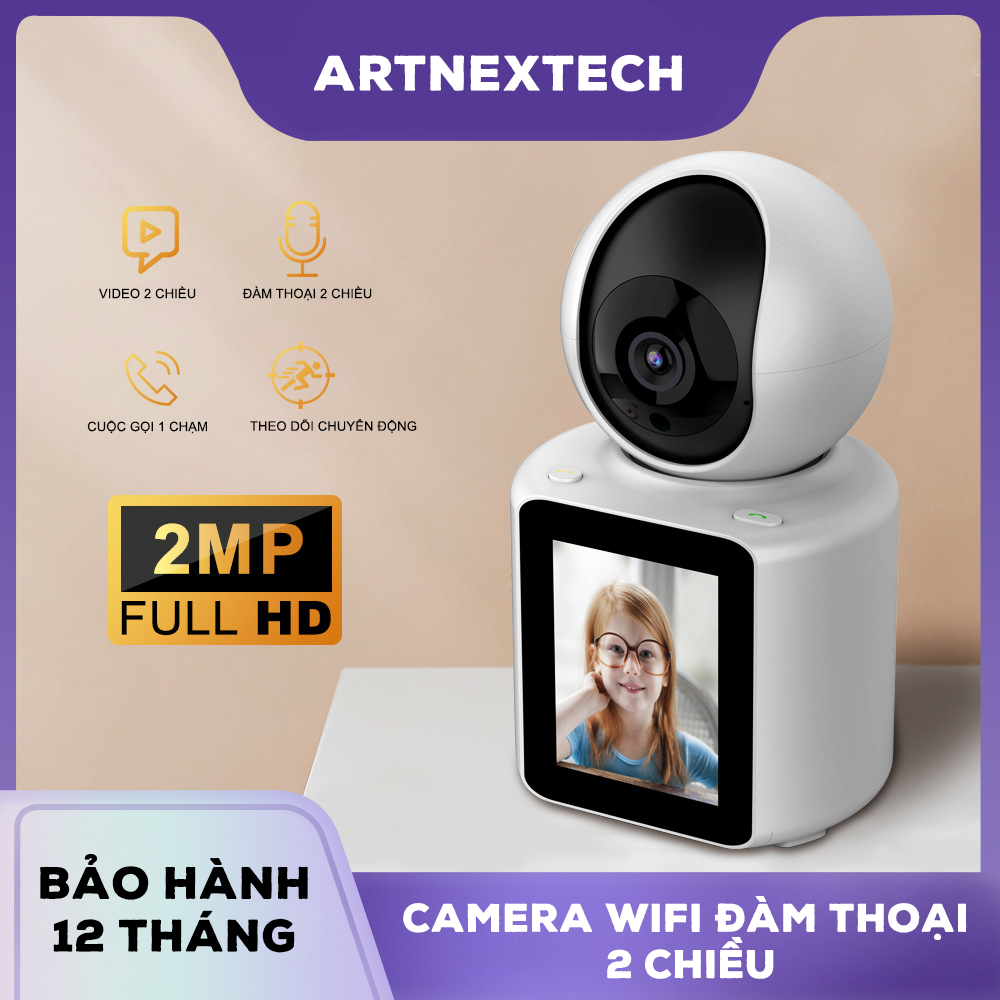 [BÁN CHẠY] Camera Wifi Giám Sát Có Màn Hình C30 - Gọi Video Trực Tiếp - Siêu Nét 2K