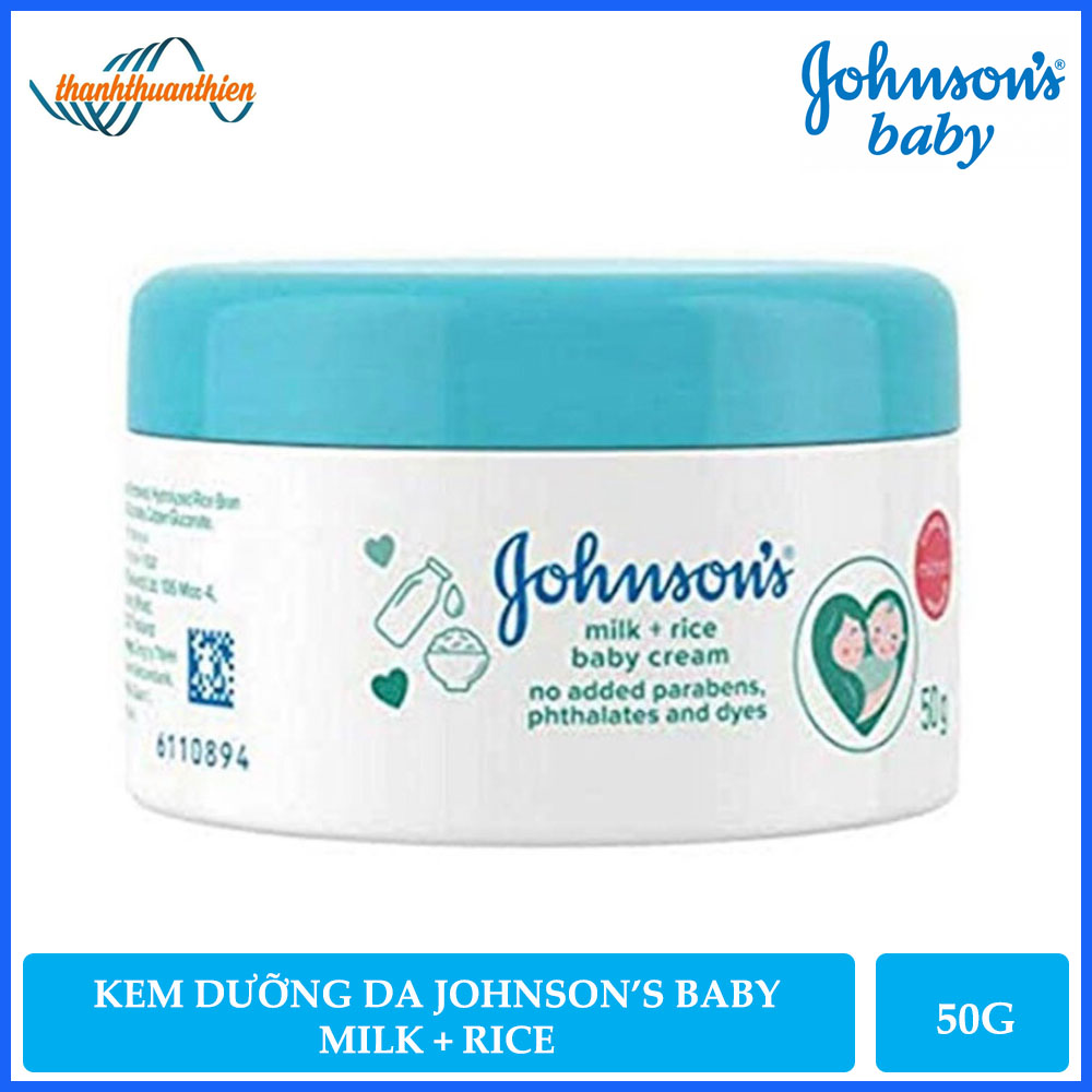 [HCM]Kem Dưỡng Da Chứa Sữa Và Gạo Johnson’s Baby (50g)