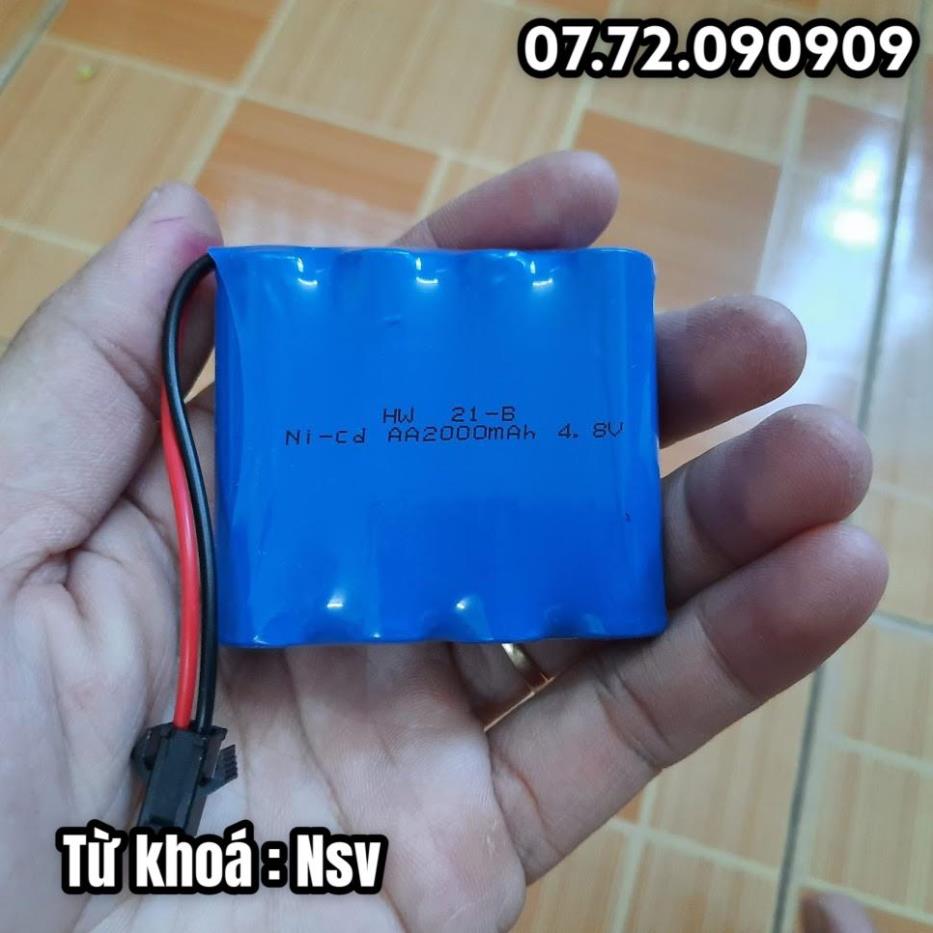 Nsv pin ni-cd 4.8v 2000mah cổng sm cho xe mô hình điều khiển