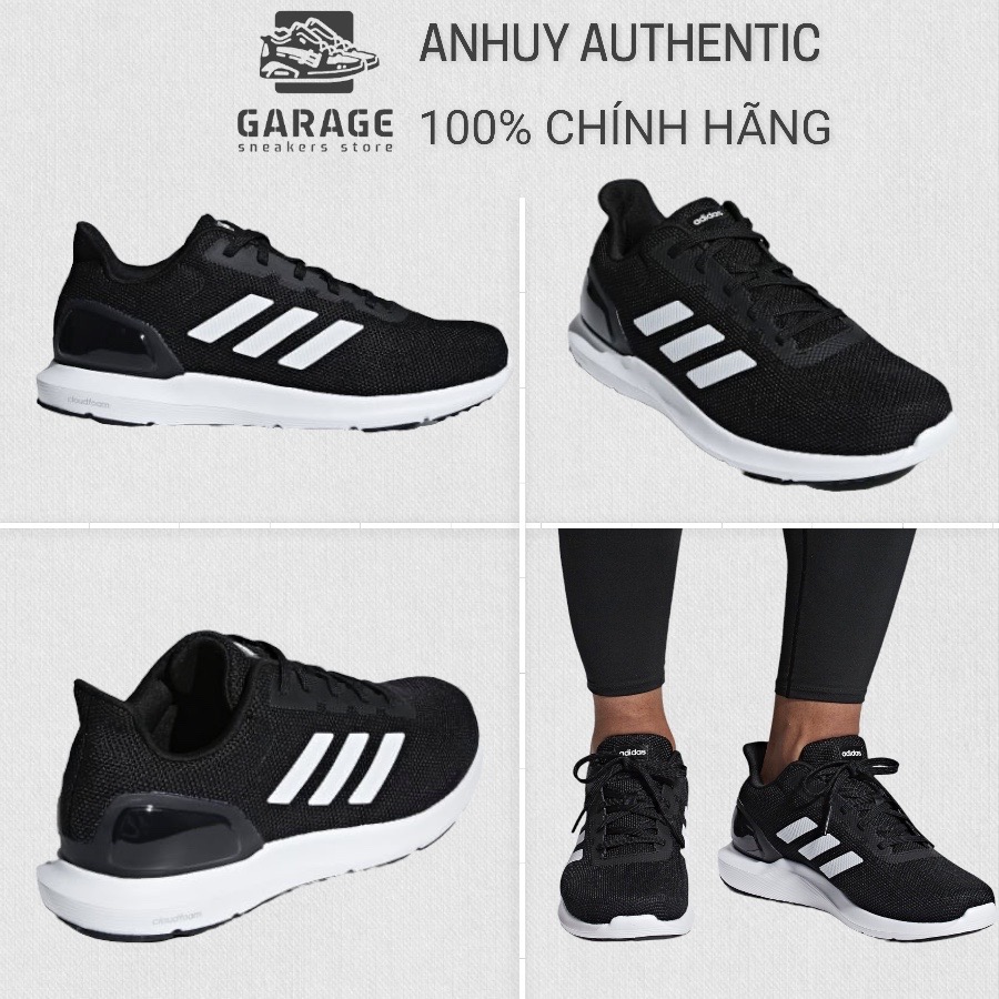 Giày chạy bộ nam adidas cosmic 2 đen trắng - f34877