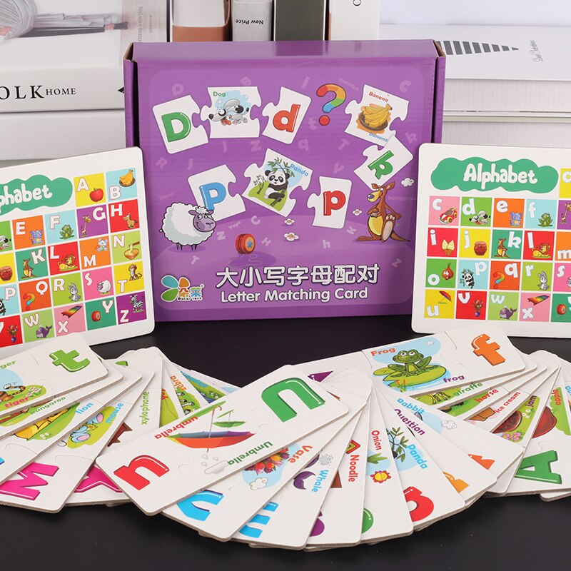Letter matching card - Thẻ ghép chữ in hoa Và in thường giúp bé học Tiếng Anh