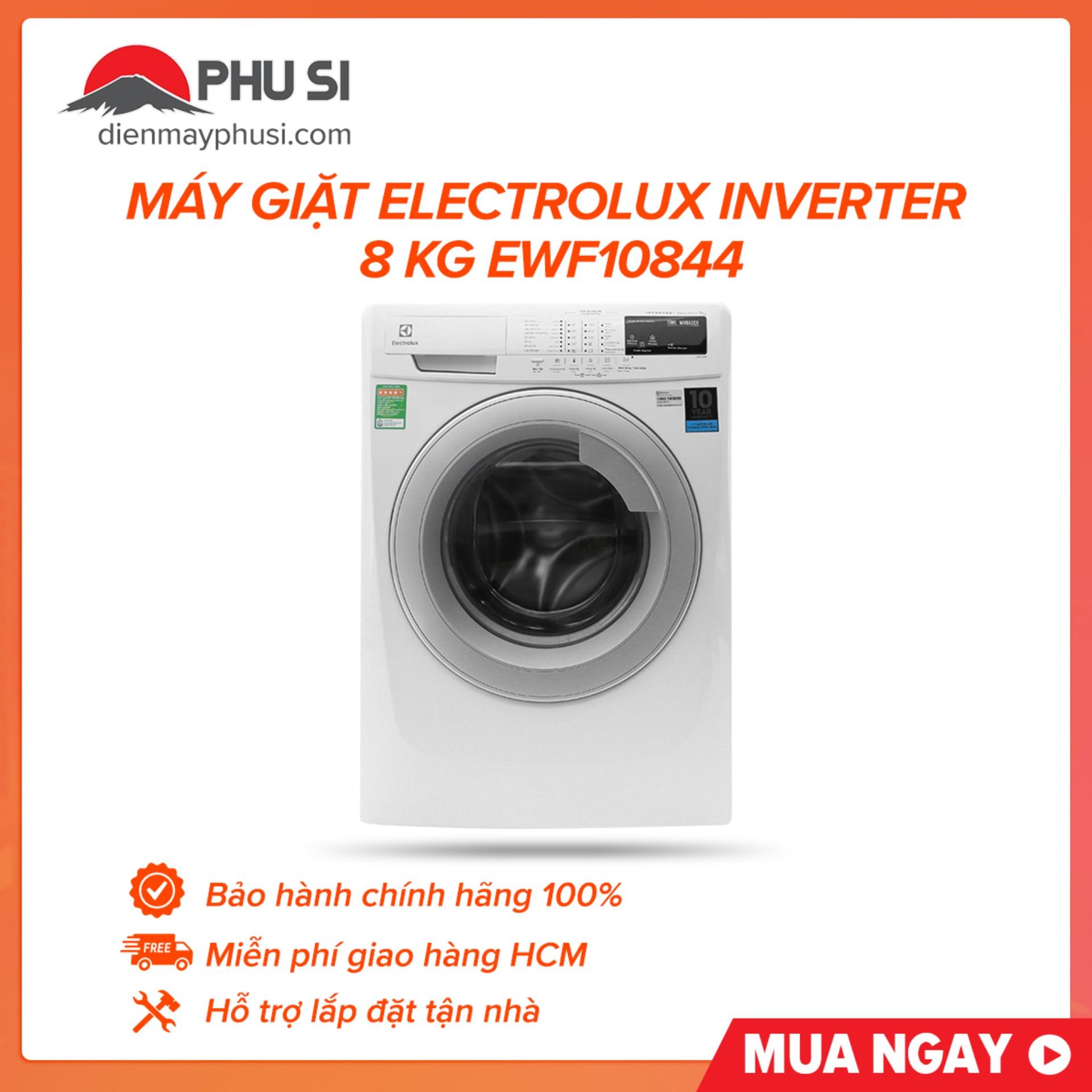 Trả góp 0% - bảo hành 2 năm - máy giặt electrolux inverter 8 kg ewf10844