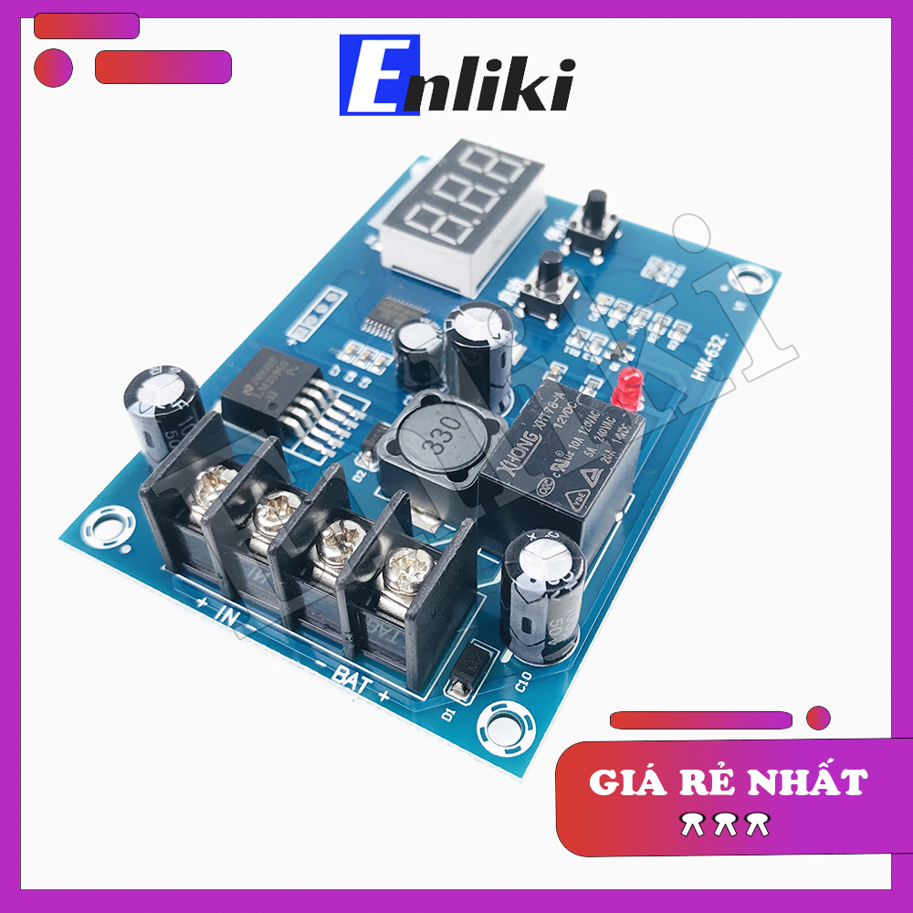 Xh-m603 mạch điểu khiển sạc acquy tự ngắt 12v-24v có led hiển thị