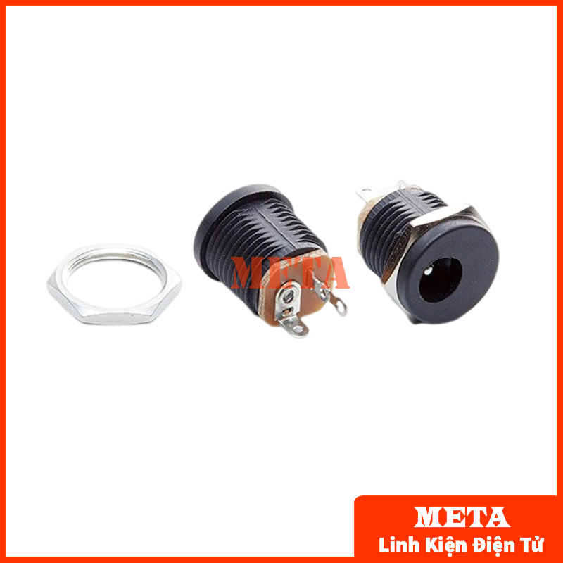 Jack dc cái 5.5x2.1mm có ốc vặn