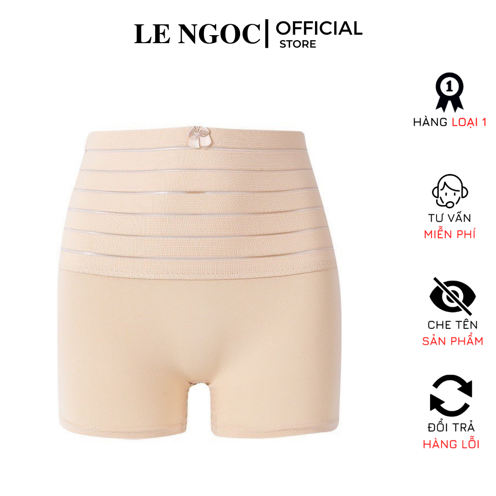 Quần gen bụng định hình eo thon, quần mặc váy dạng đùi cotton Le Ngoc DRS24