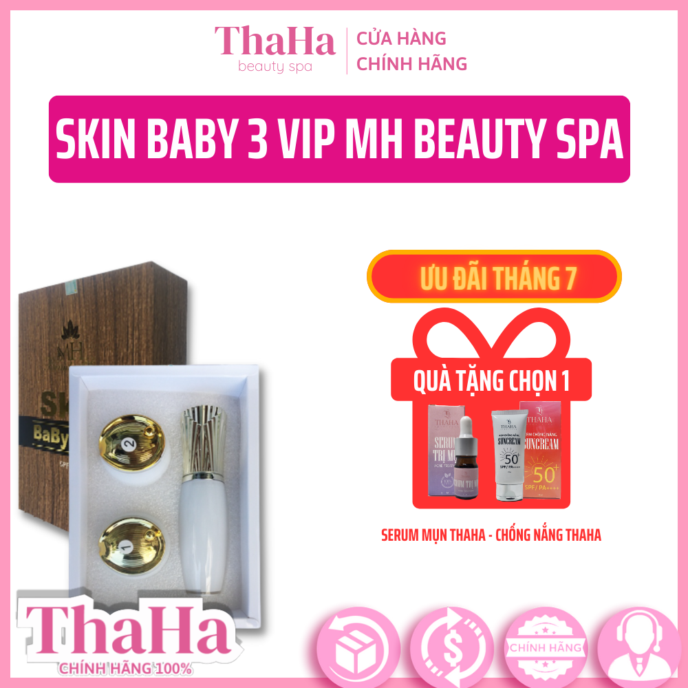 Skin Baby 3 vip MH Beauty Spa, Bộ sản phẩm chăm sóc da nám tốt nhất MH, Chống nắng, dưỡng trắng, collagen