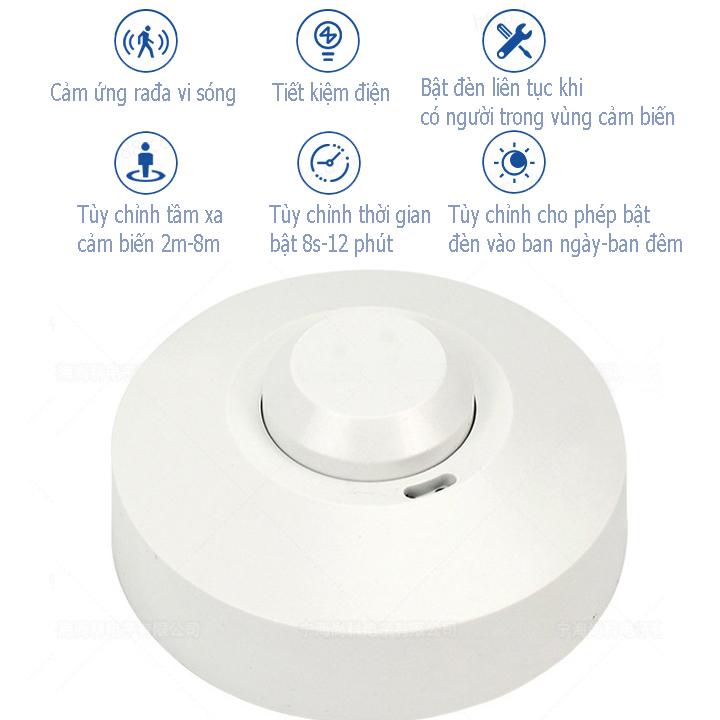 Bộ Công tắc cảm biến chuyển động radar vi sóng -công tắc cảm ứng radar vi sóng 5.8Ghz