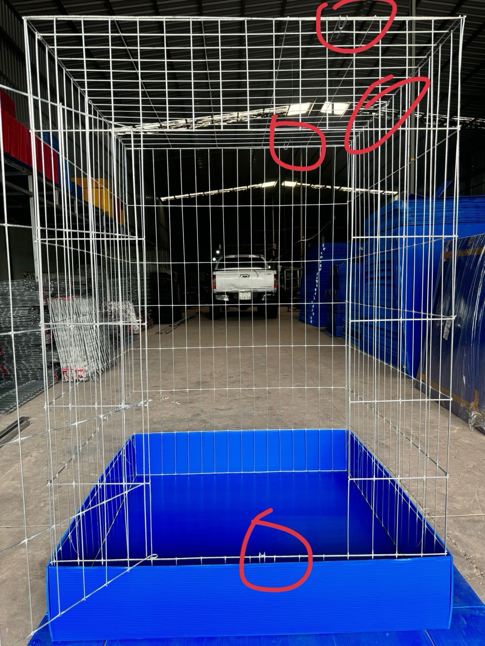 CHUỒNG GÀ 1M VUÔNG CAO 1M5  KẼM 2LI8+ 3l5 (hàng ráp sẳn)