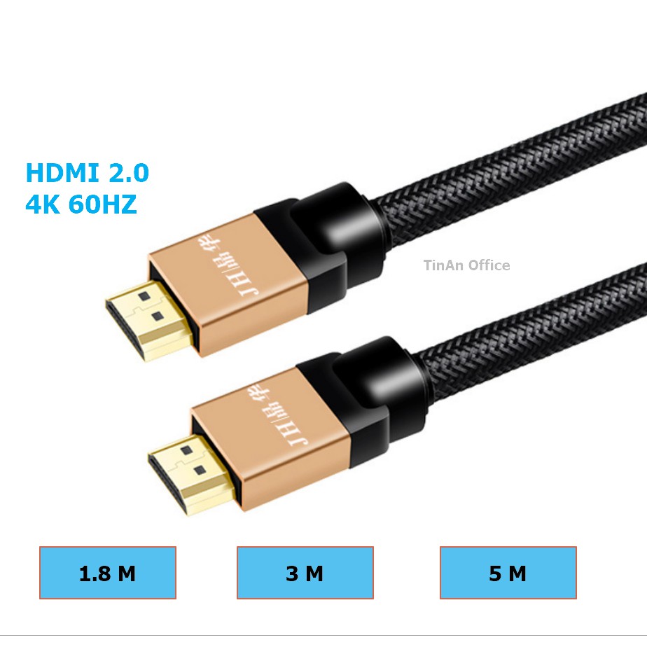 Dây cáp hdmi 1.8m, 3m, 5m tivi, chơi game, máy chiếu, chuẩn full hd, hdmi 2.0