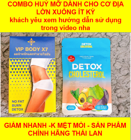combo siêu giảm cân vip body x7 và Detox cholesterol giấm táo chuyên dành cho cơ địa lờn khó giảm kí -liệu trình 1 tháng shop mỹ phẩm yến yến