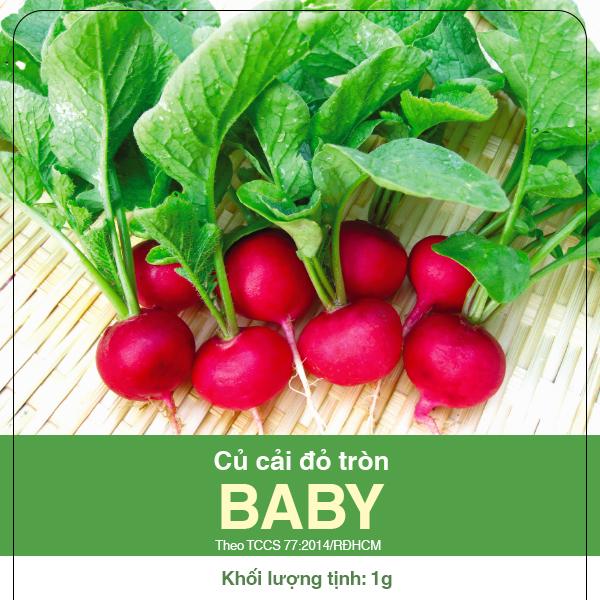 [HCM]CỦ CẢI TRÒN ĐỎ BABY RD -GÓI 1GRAM .