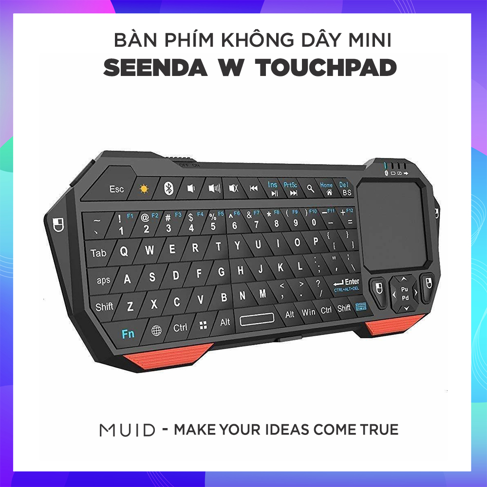 [HCM]Bàn Phím Không Dây Mini SEENDA IS11-BT05 - Hỗ trợ Touchpad