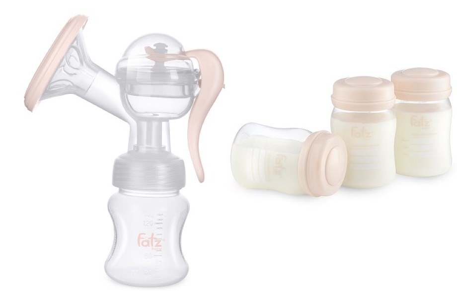 [COMBO 2 MÓN KÈM QUÀ TẶNG] 1 Hút Sữa Tay Fatz Baby Handy 1 FB1007SL+Bộ 3 Hộp Trữ Sữa Fatzbaby - Tặng kèm 1 đôi tất cho mẹ
