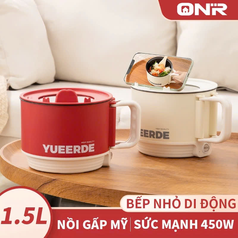 GIẢM GIÁ- Nồi Lẩu Đa Năng, Nồi Lẩu Mini Nấu Mì Đun Sôi Nhanh Nấu Chè Nấu Cháo Tiện Lợi ONR