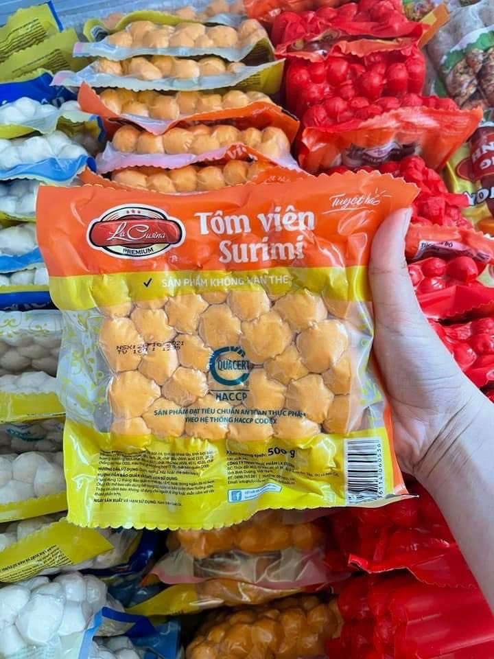Tôm Viên Viên 500g lacusina viên chiên,thả lẩu siêu ngon