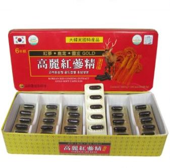 Viên Đạm Tổng Hợp Hồng Sâm Nhung Linh Chi Đỏ Hàn Quốc Hộp X 120 Viên - Dành cho người huyết áp, hay đau đầu mất ngủ