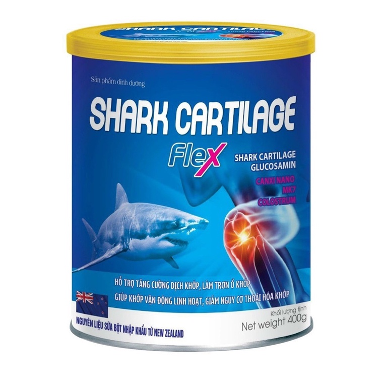 Hộp 400g sữa bột xương khớp SHARK CARTILAGE FLEX chứa sụn cá mập +