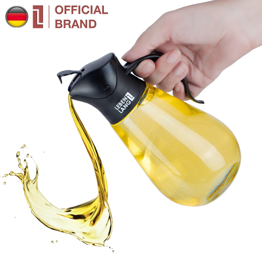 Bình rót dầu tự động 550ml Lebenlang - Chai rót dầu mắm tự mở nắp spender - Bình rót mắm cao cấp Đức chống nhễu 550mlc