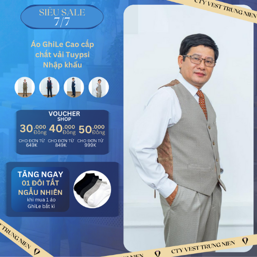 Áo ghi lê trung niên, áo ghi lê trung tuổi cao cấp