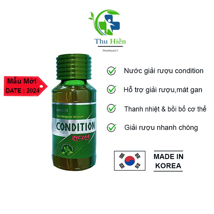 Nước giải rượu mát gan, giải độc gan, bảo vệ gan condition, 75ml hàn quốc - 1 Chai