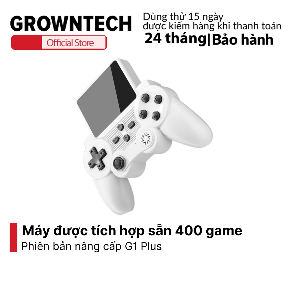 Máy Chơi Game điện tử mini cầm tay thực tế ảo 4 Nút 400 Trò Chơi GrownTech Kết Nối Được Với TV, Tay Cầm Chơi 2 Người