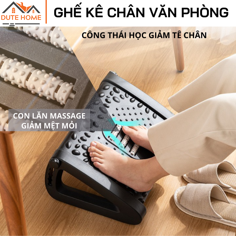 Ghế kê chân công thái học, ghế kê chân văn phòng Ergonomic Footrest, Ghế Massage Chân Thư Giãn Văn Phòng