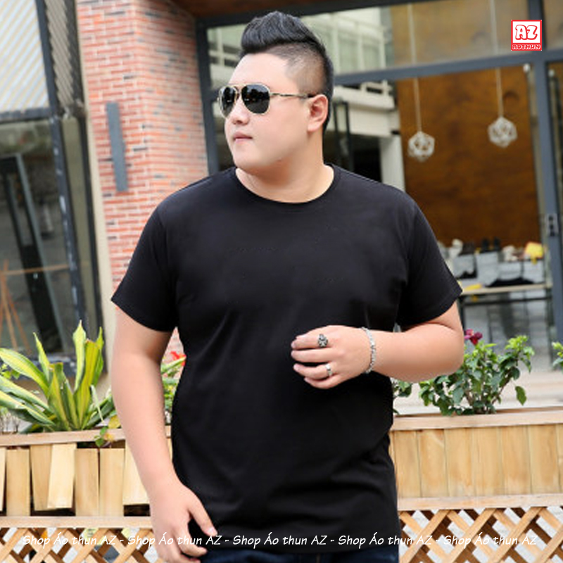 Áo thun Nam Nữ Big Size màu đen 100kg trở lên ( 3XL 4XL 5XL 6XL 7XL ) - Vải thun Cotton