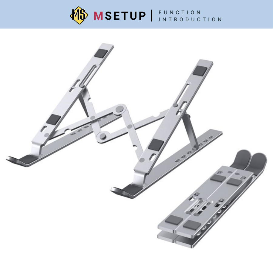 Đế tản nhiệt laptop stand nhôm hỗ trợ tản nhiệt, tùy chỉnh độ cao