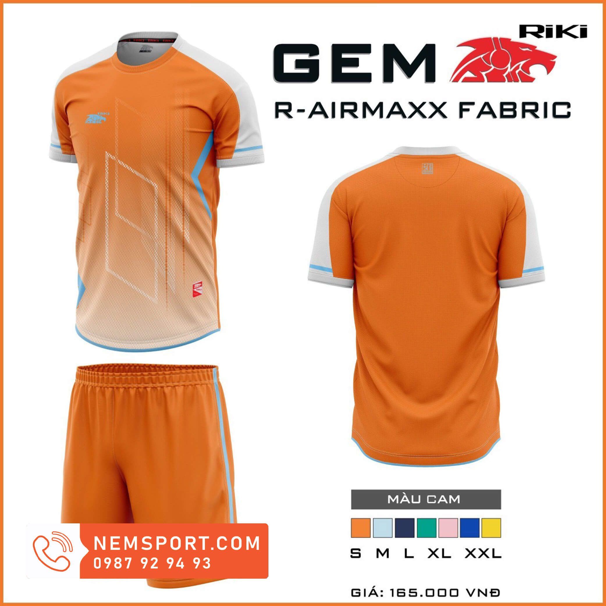 Quần Áo Đá Bóng Riki Không Logo Mới, Áo đá Bóng Riki