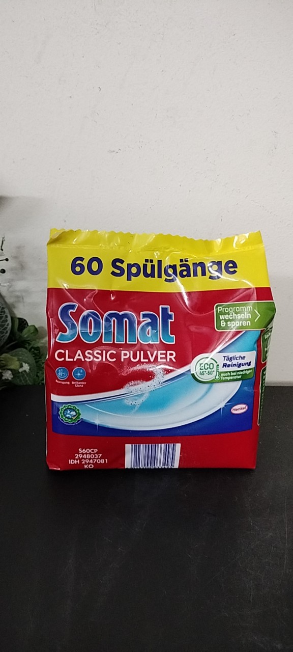 Bột rửa chén ly giá tốt somat dùng cho máy rửa ly chén Châu Âu
