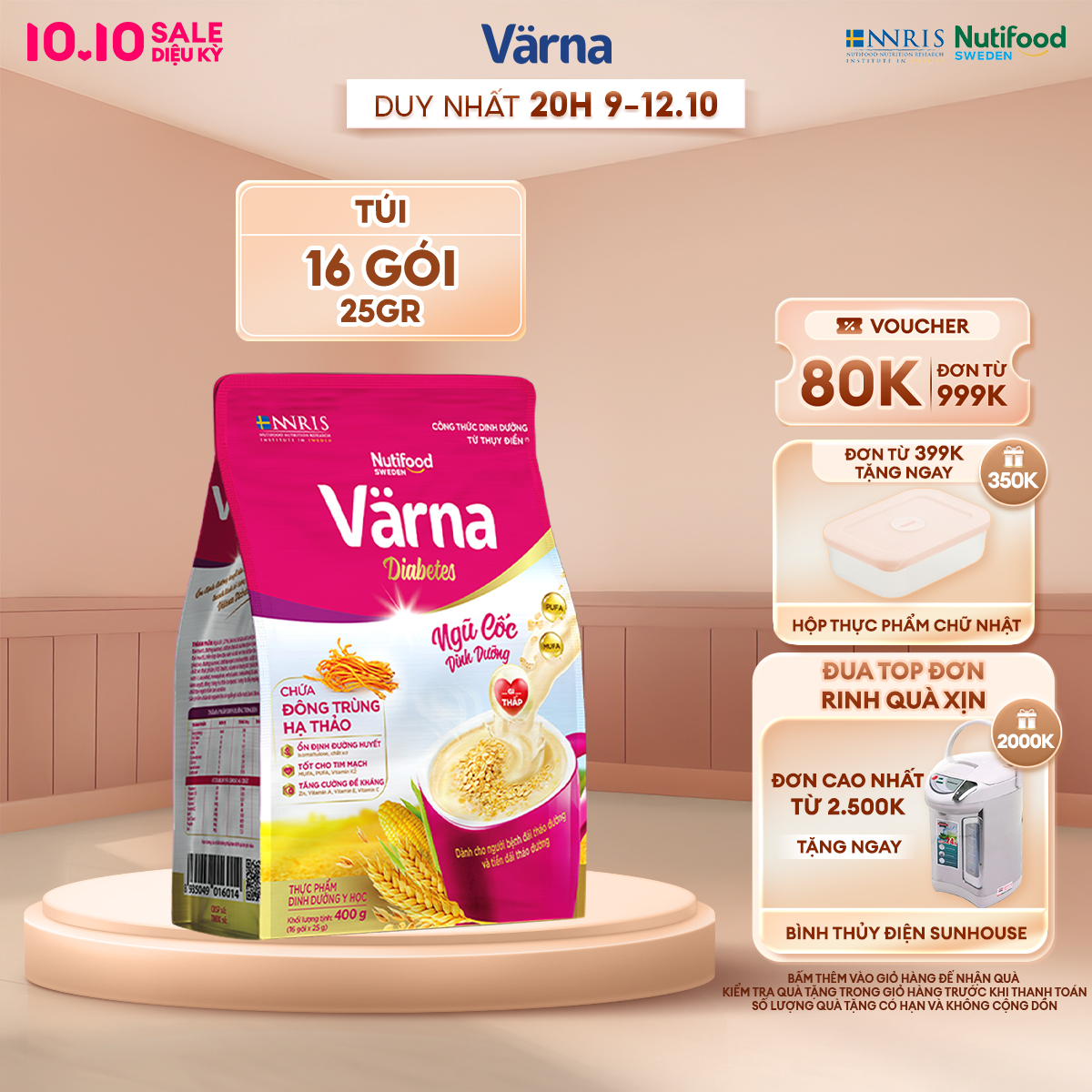 Ngũ cốc dinh dưỡng Värna Diabetes - Ổn định đường huyết - Varna