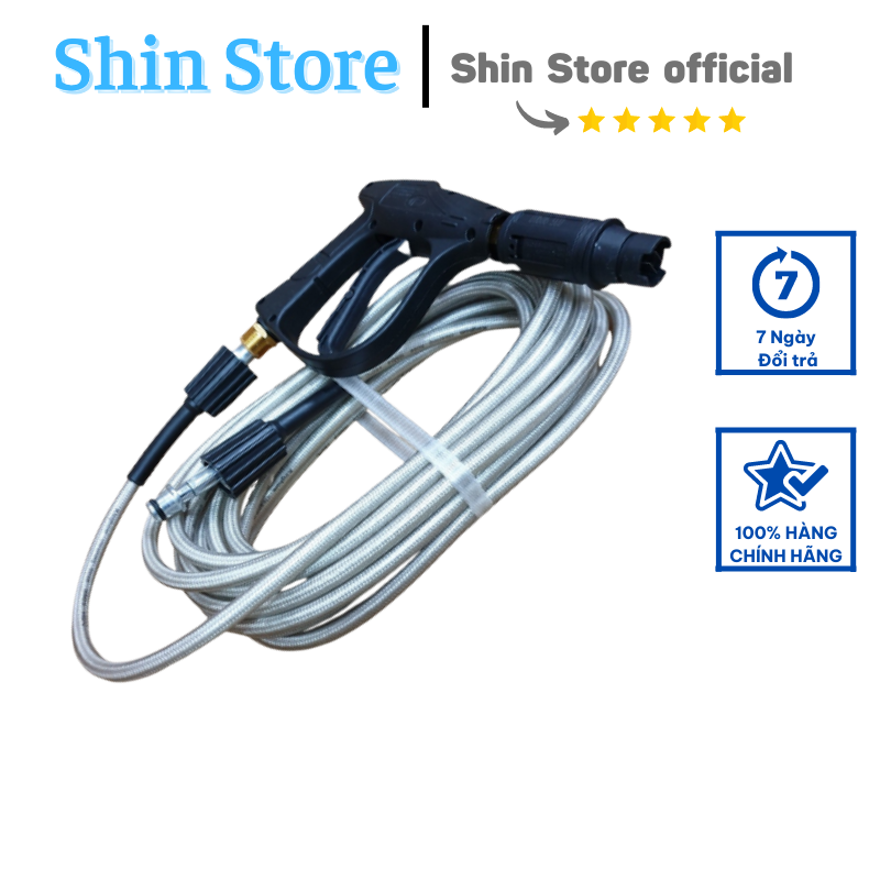 Súng rửa xe ZUKUI +Dây xịt 30 mét (có cần nối) [COMBO CHÍNH HÃNG] -SHINSTORE