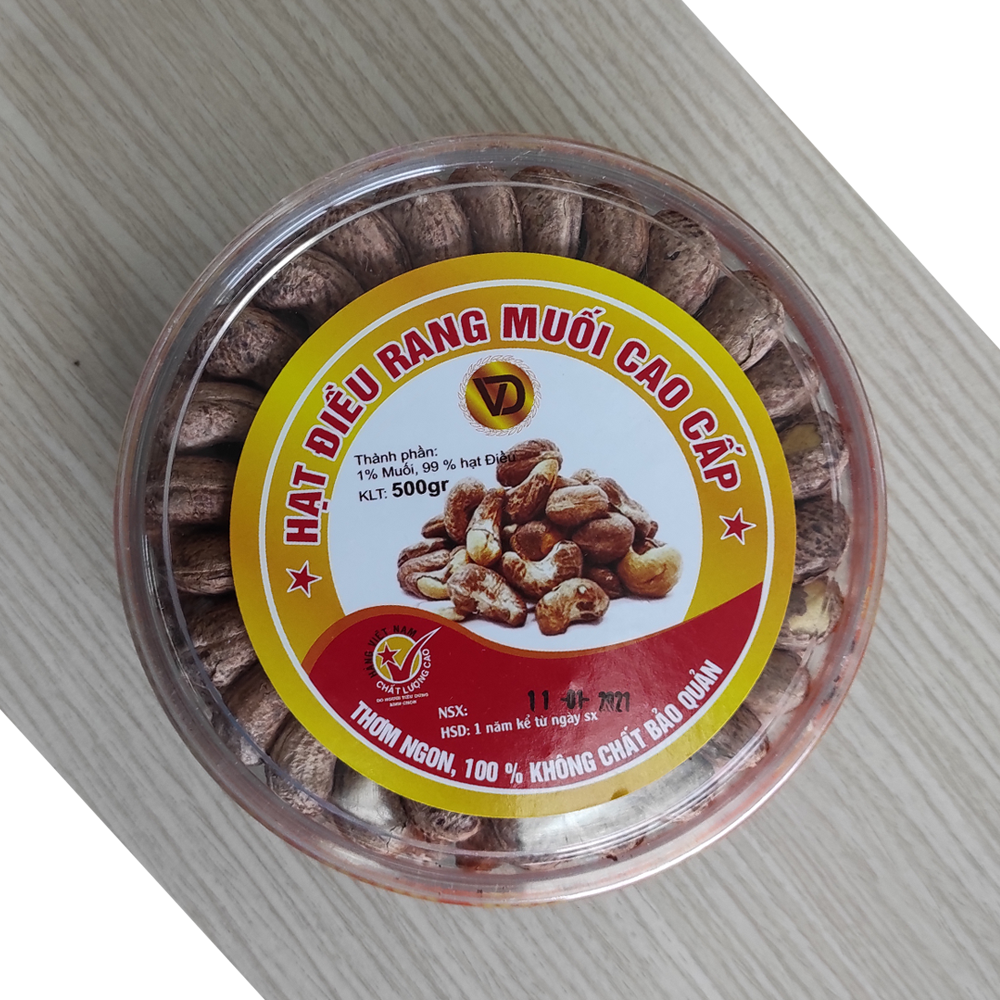 [HCM][ Quà Tết] 1Kg Hạt điều rang muối - Hạt điều A cồ xếp hộp